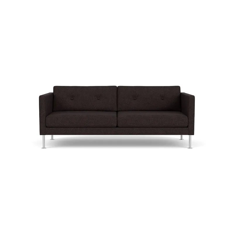 L42 Firhøj - 2,5 pers. sofa - Stål - Black-Brown van FDB Møbler – productfoto