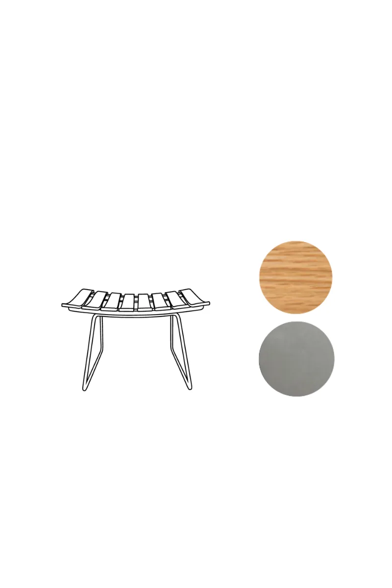 Scandia Ottoman by Fjordfiesta in Eik, Satin – product photo