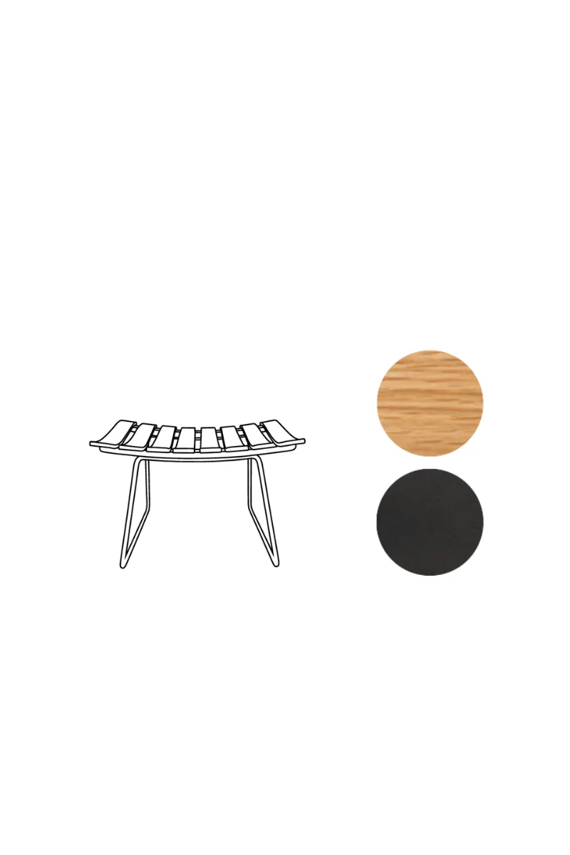 Scandia Ottoman by Fjordfiesta in Eik, Sort – product photo