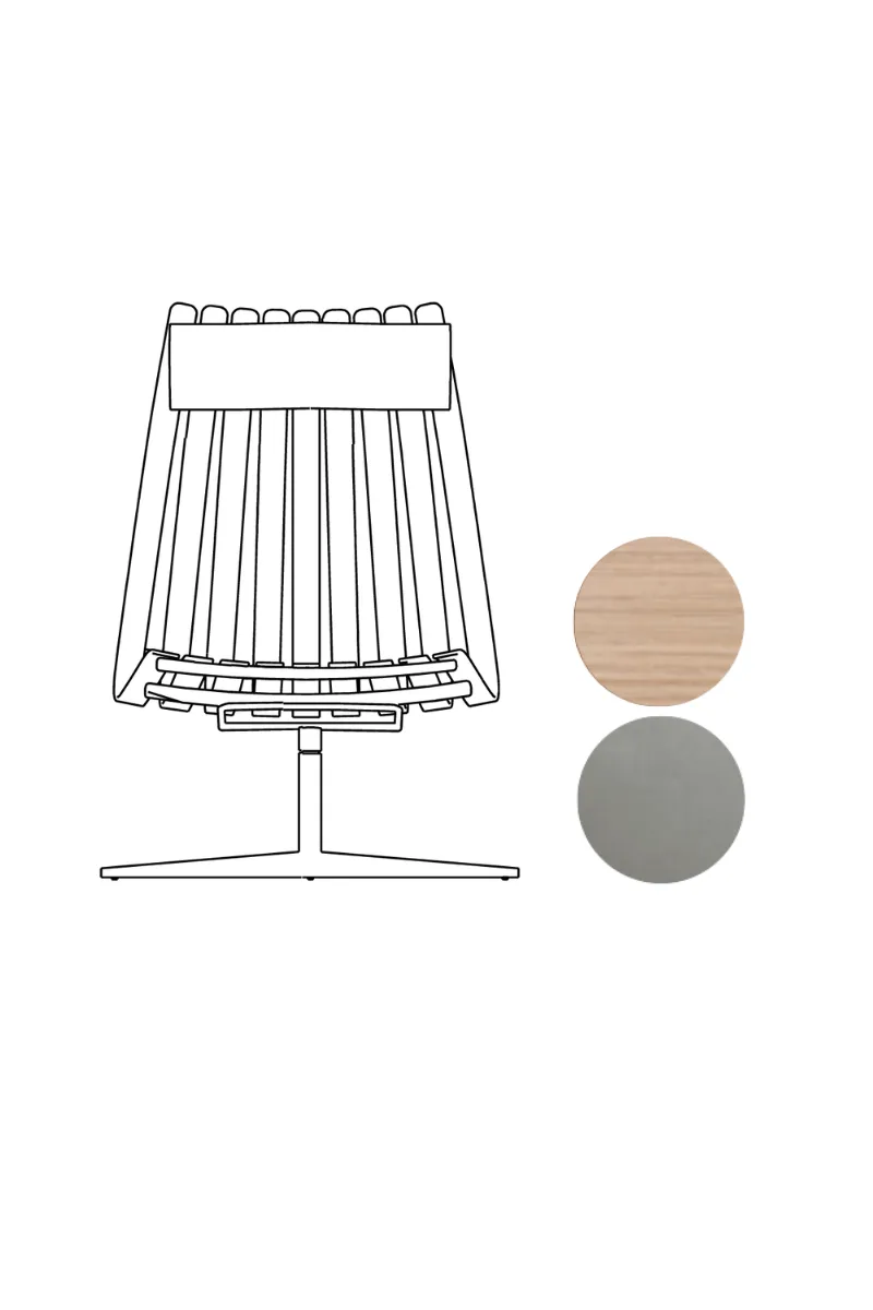 Scandia Senior Swivel by Fjordfiesta in Hvitpigmentert eik, Satin – product photo
