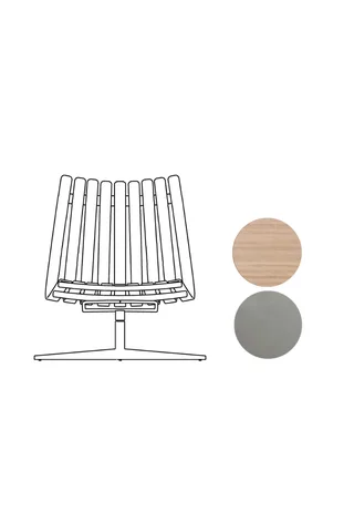 Scandia Nett Swivel by Fjordfiesta in Hvitpigmentert eik, Satin – product photo 2 of 2