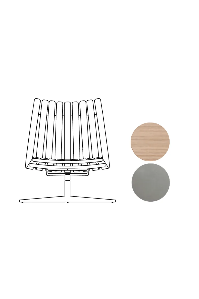 Scandia Nett Swivel by Fjordfiesta in Hvitpigmentert eik, Satin – product photo 2 of 2
