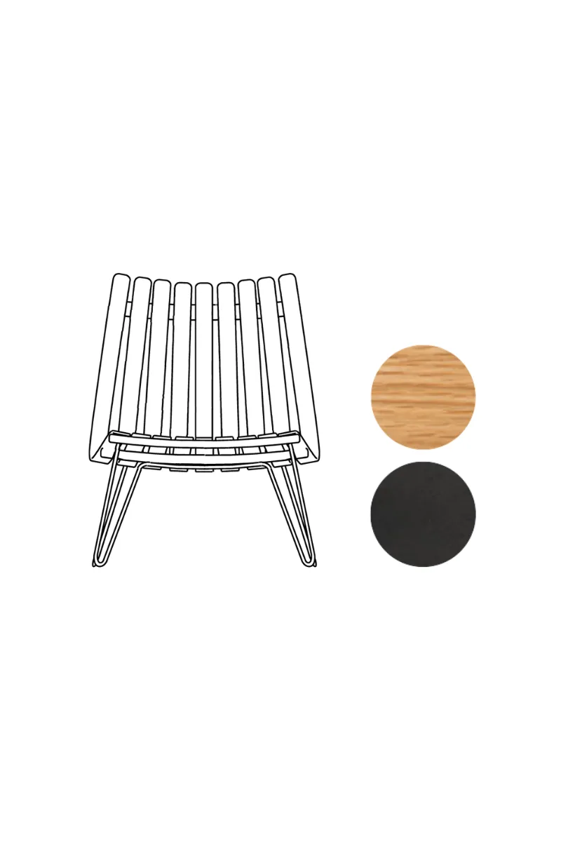Scandia Nett bolt by Fjordfiesta in Eik, Sort – product photo