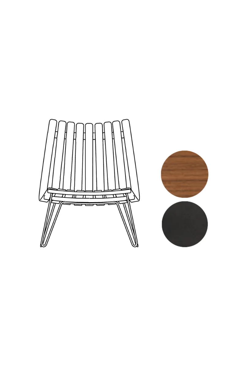 Scandia Nett bolt by Fjordfiesta in Valnøtt, Sort – product photo