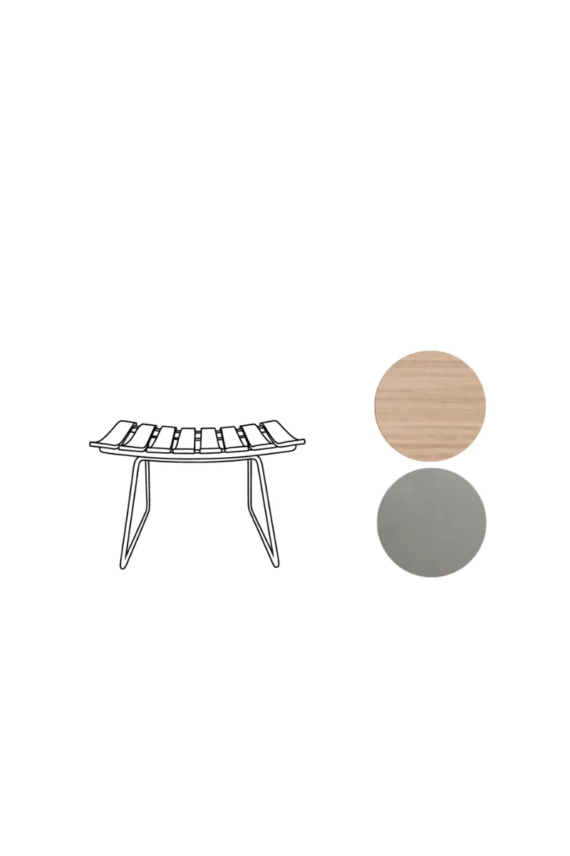 Scandia Ottoman by Fjordfiesta in Hvitpigmentert eik, Satin – product photo