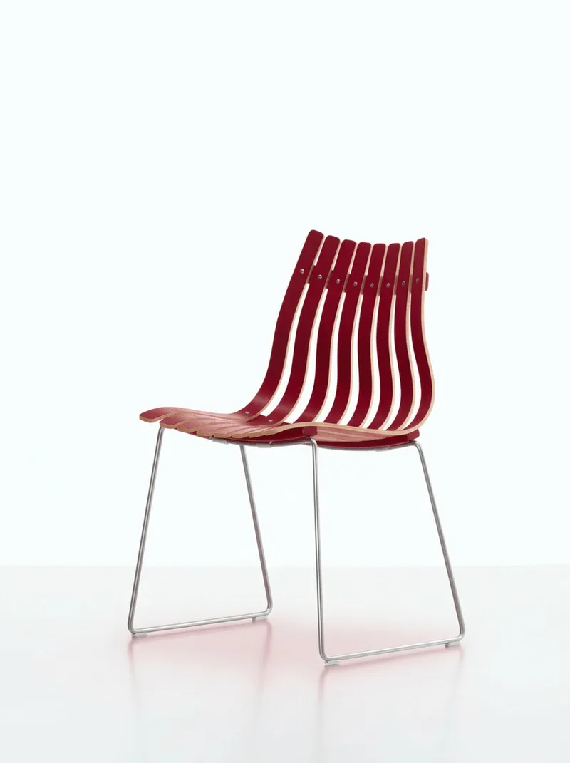 Scandia Junior by Fjordfiesta in Rød med lyse kanter, Satin – product photo