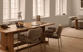 Bollo Dining Chair Bollo by Fogia in Barnum Sand 2/RAL1013, Oyster white (RAL 1013), Barnum Sand 2, Nevotex, Fabric – interior photo 7 of 53