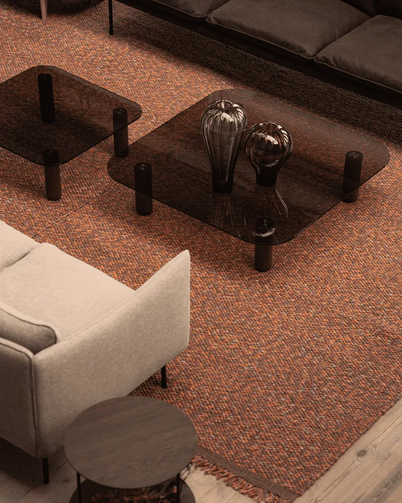 Big Sur Coffee Table Low, Large Big Sur de Fogia en Smoked glass/Smoked oak, Smoked oak – photo d’ambiance 8 sur 9