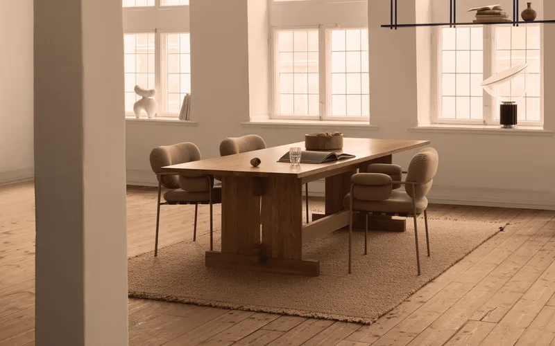 Bollo Dining Chair Bollo by Fogia in Barnum Sand 2/RAL1013, Oyster white (RAL 1013), Barnum Sand 2, Nevotex, Fabric – interior photo 43 of 53