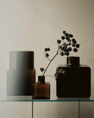 Cube Vase, Tall Cube by Fogia in Clear – interior photo 4 of 6