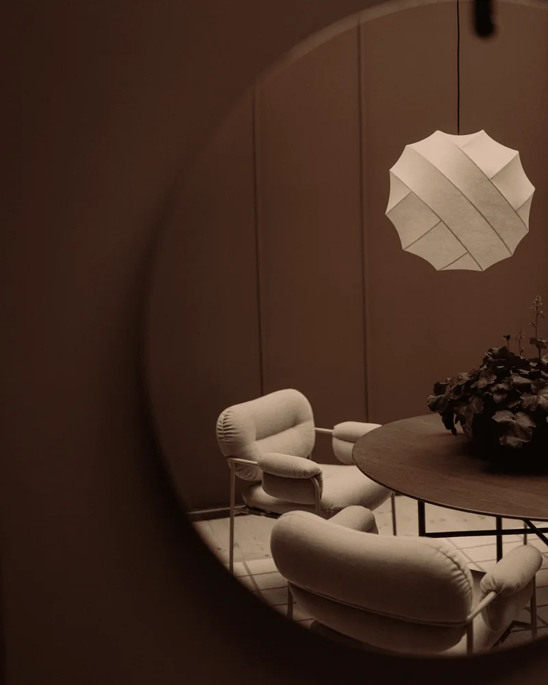 Bollo Dining Chair Bollo by Fogia in Barnum Sand 2/RAL1013, Oyster white (RAL 1013), Barnum Sand 2, Nevotex, Fabric – interior photo 42 of 53