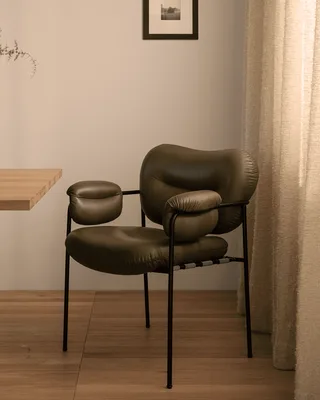 Bollo Dining Chair Bollo by Fogia in Barnum Sand 2/RAL1013, Oyster white (RAL 1013), Barnum Sand 2, Nevotex, Fabric – interior photo 6 of 53