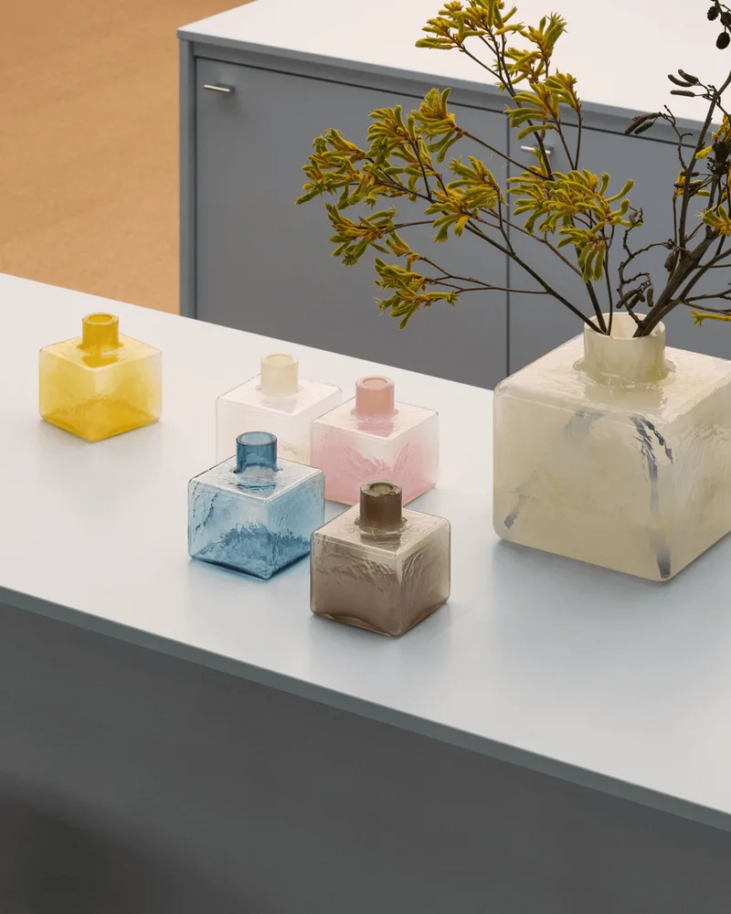 Cube Vase, Small Cube von Fogia in Clear glass – Ambientefoto 4 von 10