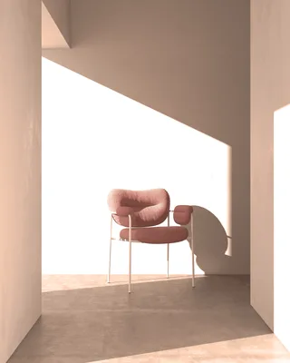 Bollo Dining Chair Bollo by Fogia in Barnum Sand 2/RAL1013, Oyster white (RAL 1013), Barnum Sand 2, Nevotex, Fabric – interior photo 27 of 53