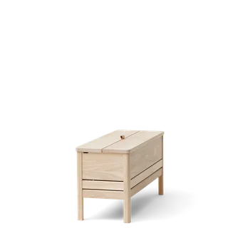 A Line Storage Bench 90 van Form & Refine in White Oak – productfoto 3 van 4