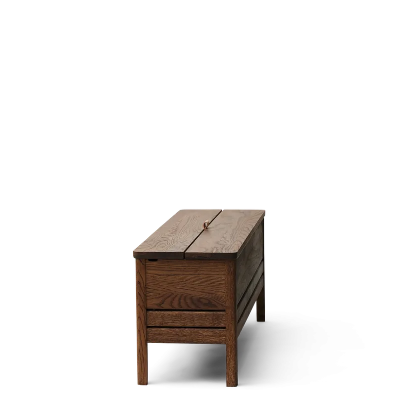 A Line Storage Bench 111 van Form & Refine in Smoked Oak – productfoto 3 van 3