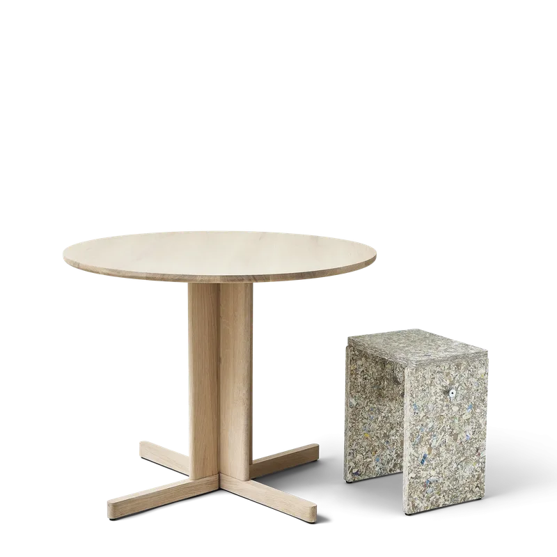 Trefoil Round Table Ø90 by Form & Refine in White Oak – product photo 2 of 3