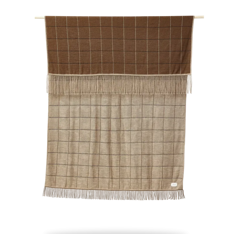 Aymara Blanket by Form & Refine in New Square Brown – product photo