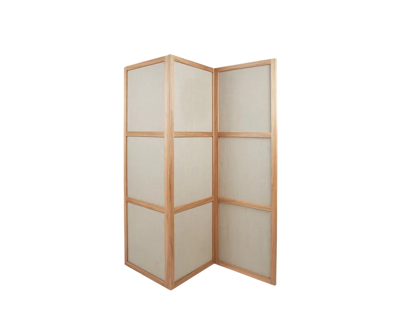Frame Room Divider | Natural Oak / Linen | Three Panels by FRAMA in Three Panels, Natural Oak / Linen – product photo