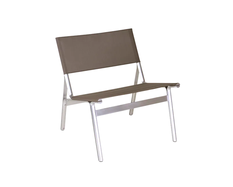 Union Easy Chair | Aluminum / Taupe Mesh by FRAMA in Aluminum / Taupe Mesh – product photo