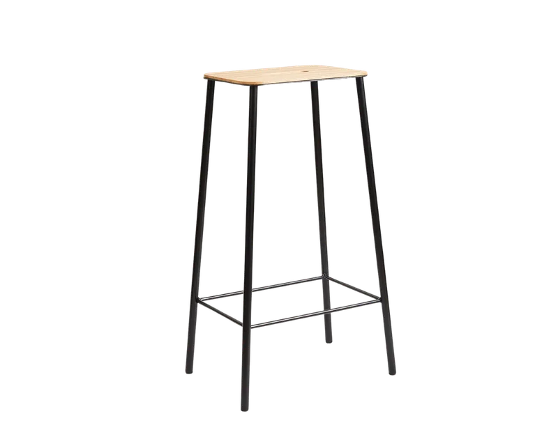 Adam Stool | Black / Oak | H76 by FRAMA in H76, Black / Oak – product photo