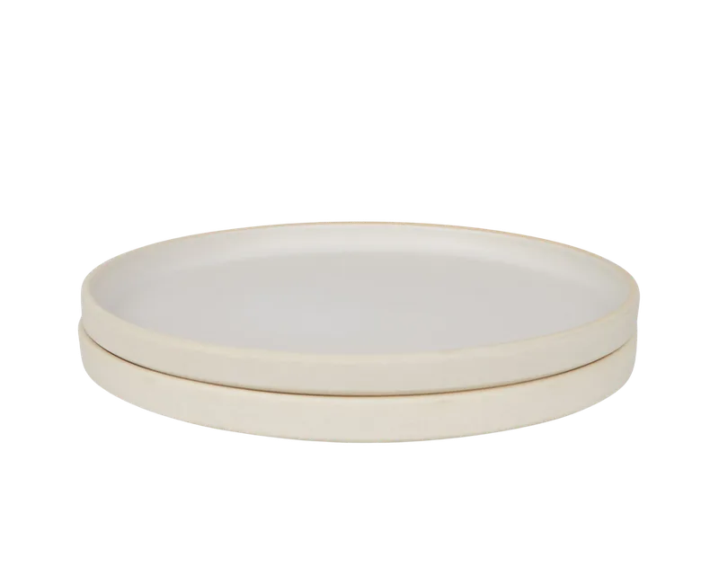 Otto Ceramic Plate Set of Two | Natural | Large van FRAMA in Large, Natural – productfoto