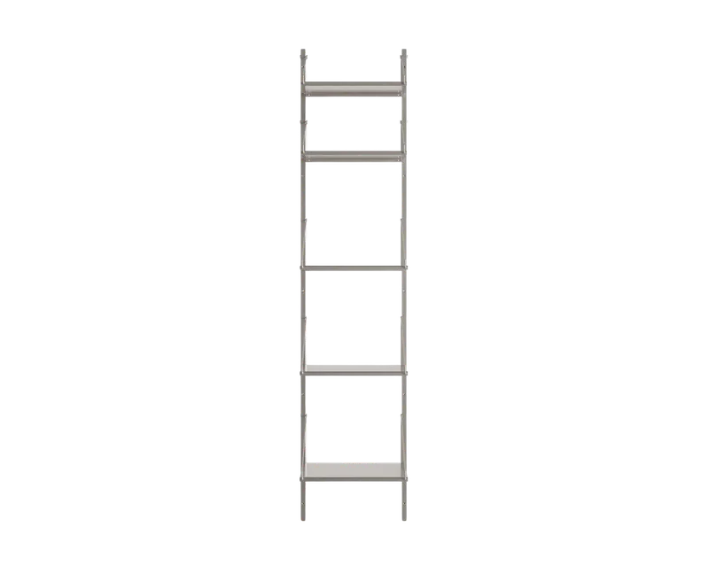 Shelf Library Single Section | Stainless Steel | H185.2 / W40 von FRAMA in H1852 / W40, Stainless Steel – Produktfoto