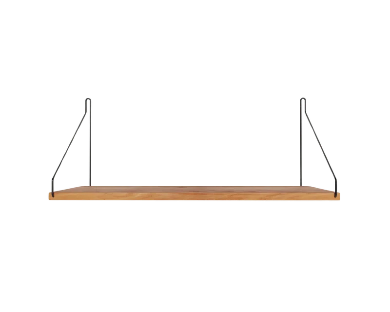 Single Shelf | Natural Oak / Black | D27 / W60 by FRAMA in D27 / W60, Natural Oak / Black – product photo