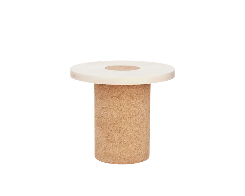 Sintra Table | White Marble / Cork | Small van FRAMA in Small, White Marble / Cork – productfoto