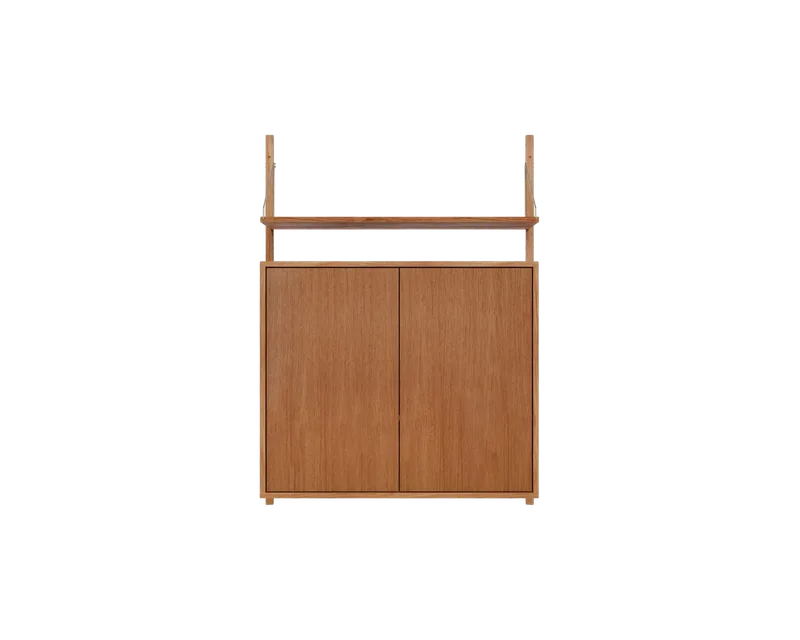 Shelf Library Medium Cabinet Section | Natural Oak | H114.8 / W80 by FRAMA in H1148 / W80, Natural Oak – product photo