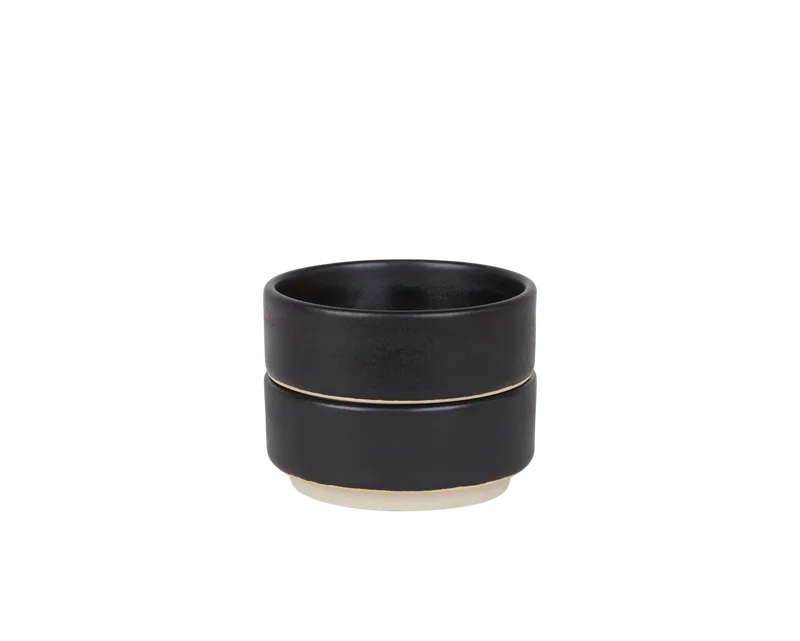 Otto Ceramic Bowls Set of Two | Black | Small by FRAMA in Small, Black – product photo