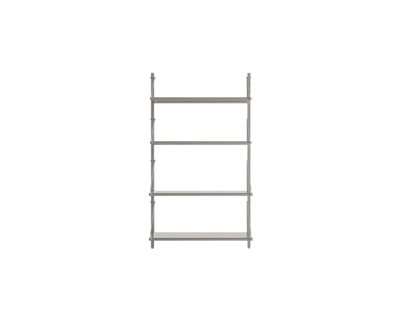 Shelf Library Single Section | Stainless Steel | H108.4 / W60 by FRAMA in H1084 / W60, Stainless Steel – product photo