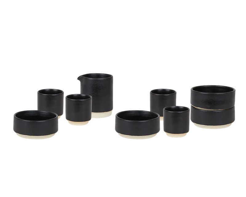 Otto Ceramic Tableware Set | Breakfast | Black von FRAMA in Breakfast Set, Black – Produktfoto