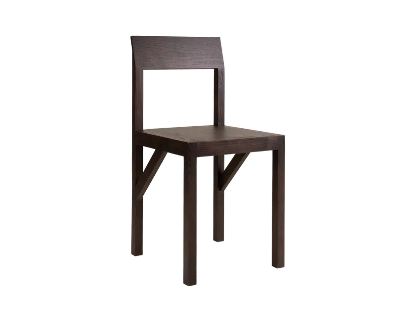 Bracket Chair | Dark Brown Ash by FRAMA in Dark Brown – product photo