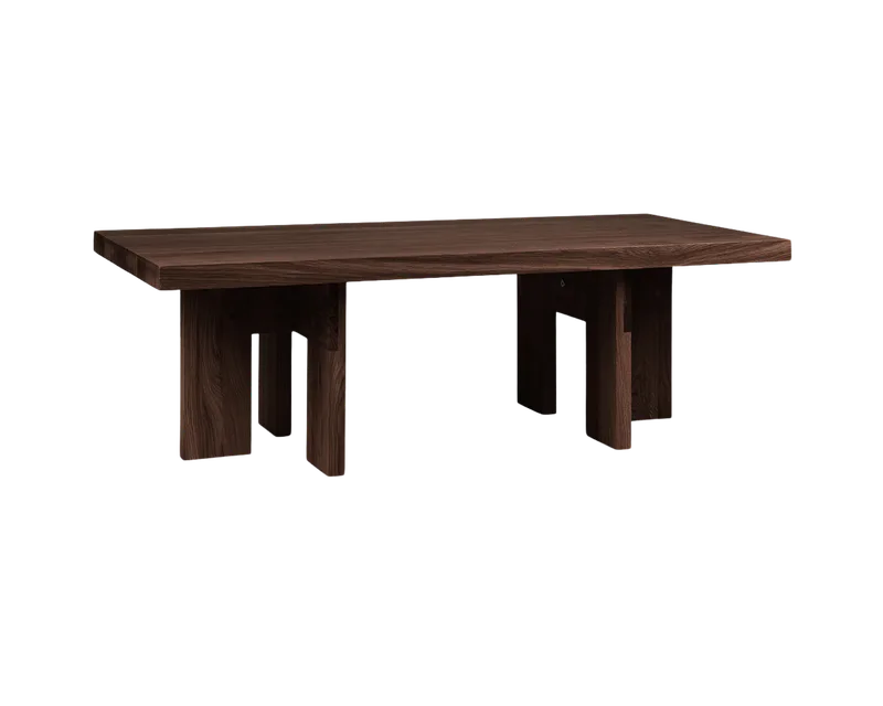 Farmhouse Coffee Table | Dark Oak | Rectangle van FRAMA in Dark Oak, Rectangle – productfoto