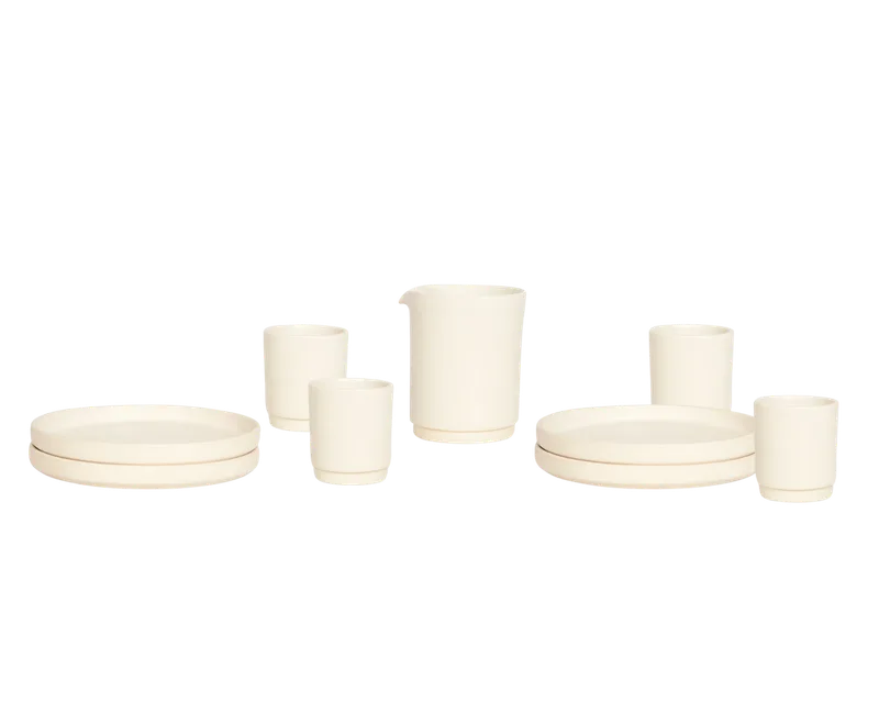 Otto Ceramic Tableware Set I Lunch | Natural von FRAMA in Lunch Set, Natural – Produktfoto