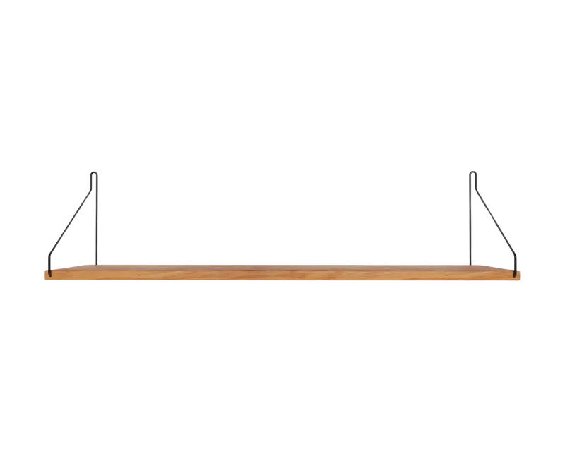 Single Shelf | Natural Oak / Black | D20 / W80 van FRAMA in D20 / W80, Natural Oak / Black – productfoto