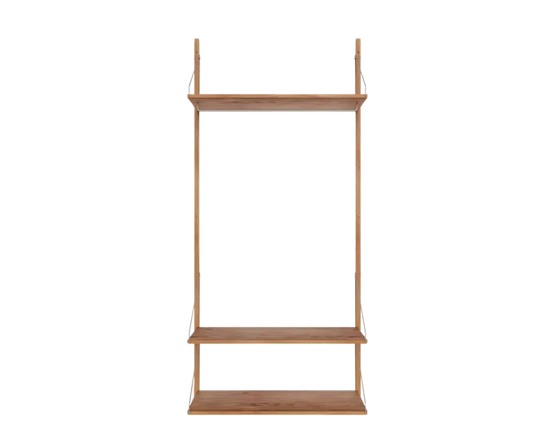 Shelf Library Hanger Section | Natural Oak | H185.2 / W80 van FRAMA in H1852 / W80 / HANGER, Natural Oak – productfoto
