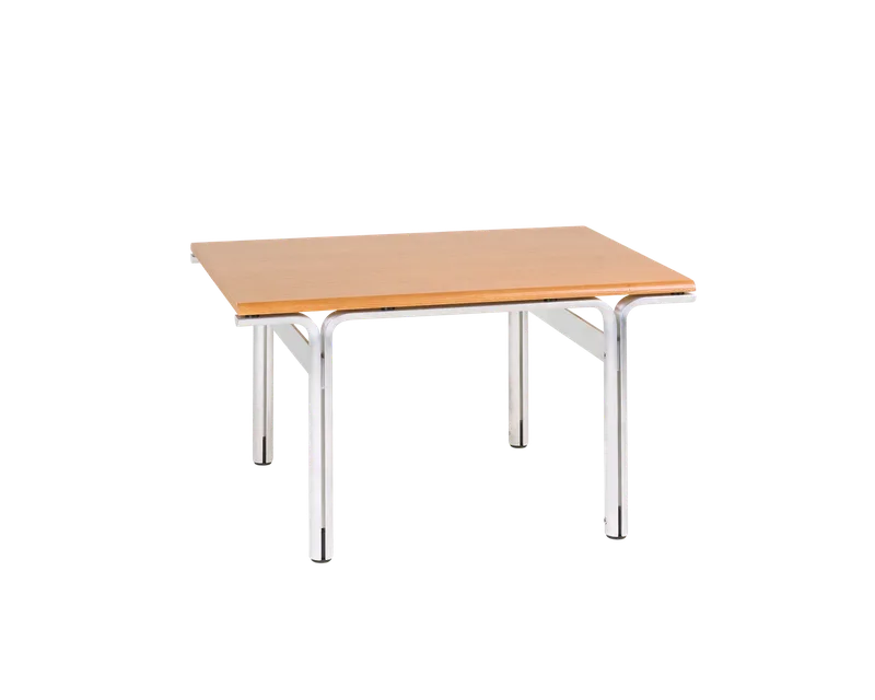 Union Side Table | Aluminum / Warm Brown Ash van FRAMA in Aluminum / Warm Brown Ash – productfoto