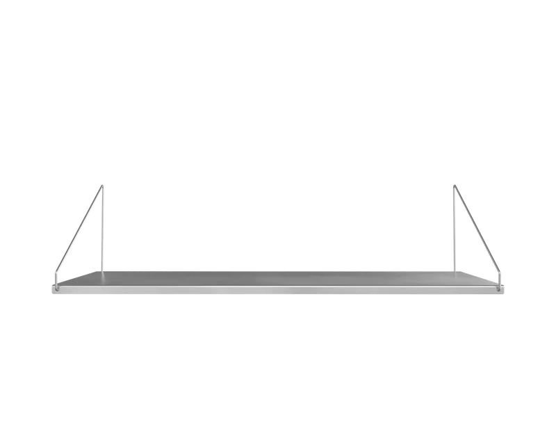 Library Shelf | Stainless Steel | D27 / W80 van FRAMA in D27 / W80, Stainless Steel – productfoto