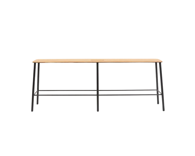 Adam Bench | Black / Oak | L120 by FRAMA in L120, Black / Oak – product photo