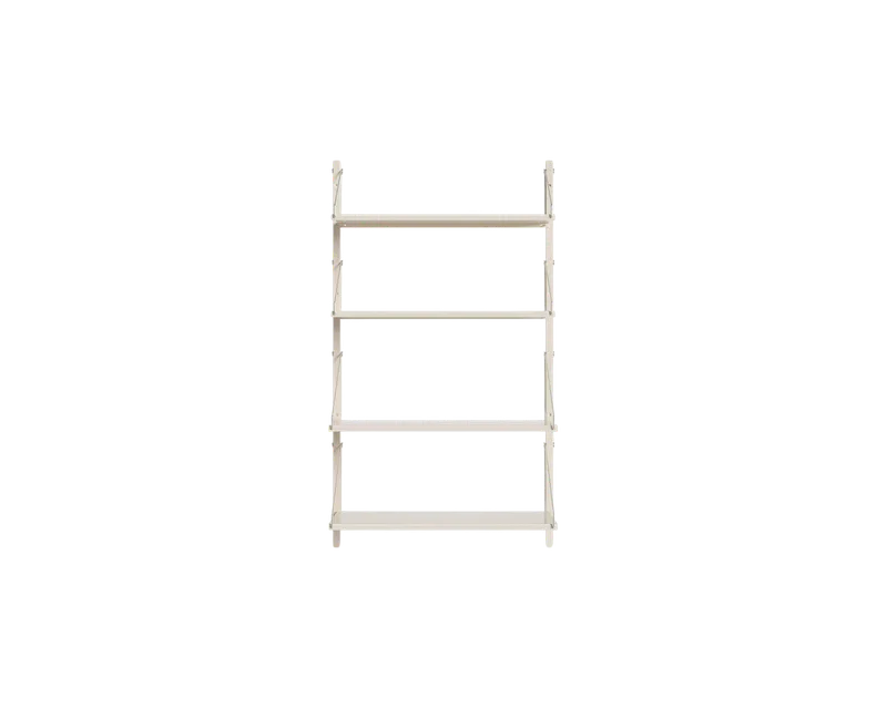 Shelf Library Single Section | Warm White Steel | H108.4 / W60 by FRAMA in H1084 / W60, Warm White Steel – product photo