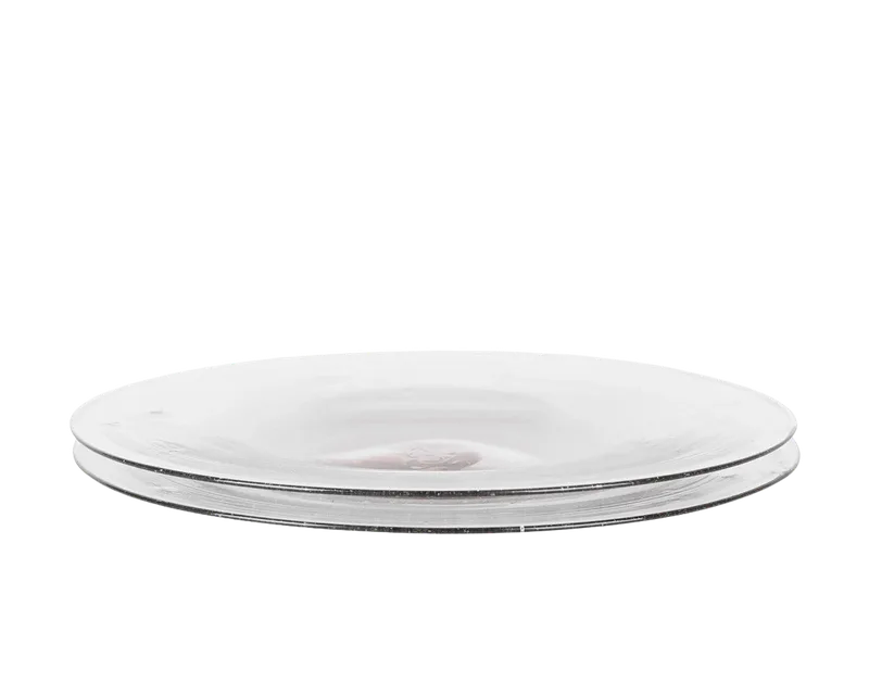 Isle Glass Plate Set of Two | Light Smoke by FRAMA – product photo