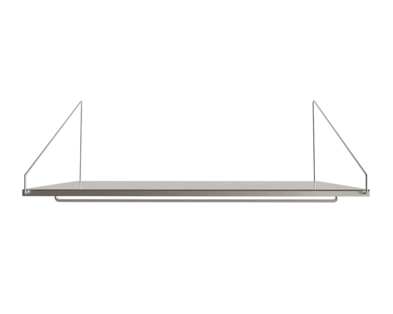 Library Hanger Shelf | Stainless Steel | D40 / W80 de FRAMA en D40 / W80, Stainless Steel – photo du produit