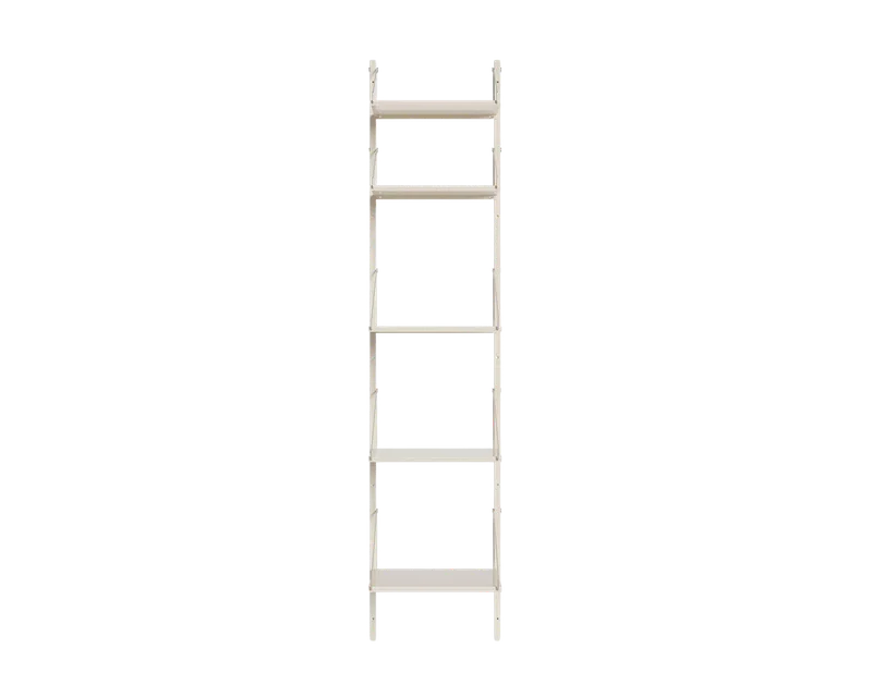 Shelf Library Single Section | Warm White Steel | H185.2 / W40 by FRAMA in H1852 / W40, Warm White Steel – product photo