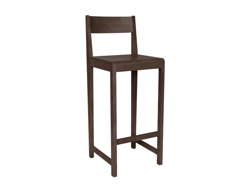 Bar Chair 01 | Dark Brown Birch | H76 by FRAMA in H76, Dark Birch – product photo