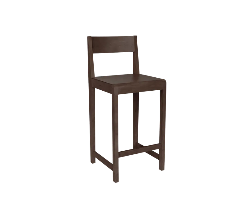 Bar Chair 01 | Dark Brown Birch | H65 van FRAMA in H65, Dark Birch – productfoto