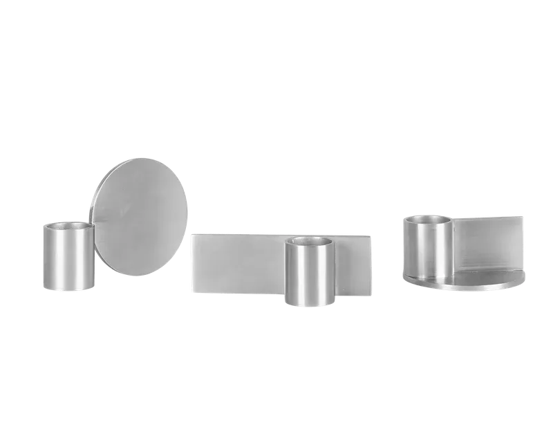 Fundament Candle Holder Set of Three | Stainless Steel van FRAMA – productfoto