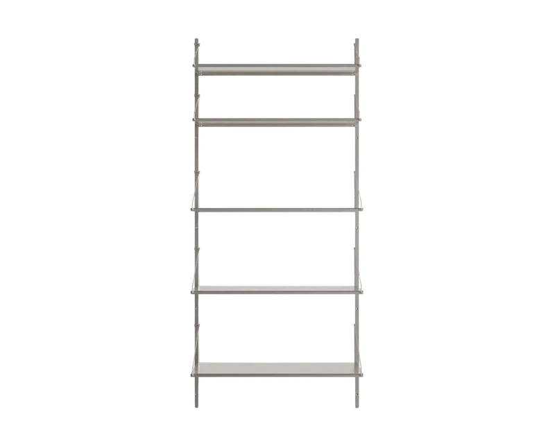 Shelf Library Single Section | Stainless Steel | H185.2 / W80 von FRAMA in H1852 / W80, Stainless Steel – Produktfoto