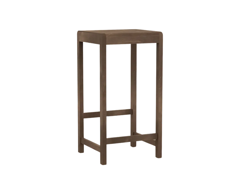 Stool 01 | Dark Brown Birch | H76 van FRAMA in H76, Dark Birch – productfoto